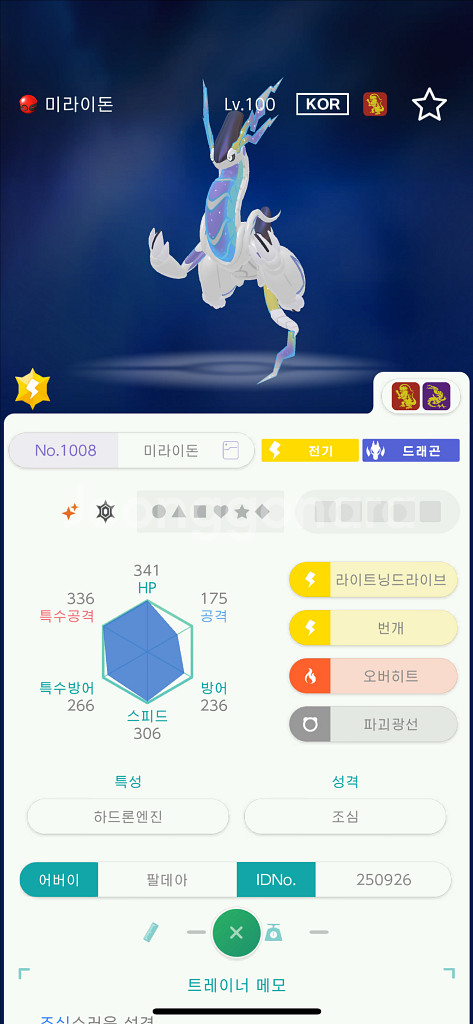 이로치 미라이돈/포켓몬/닌텐도 스위치--0