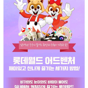 롯데월드 종일권 대인1소인1