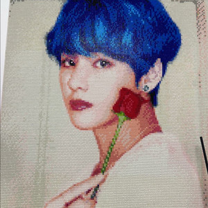 방탄 뷔 보석십자수 (완성본)