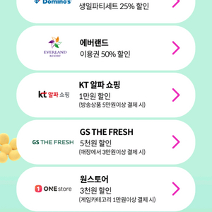 kt생일쿠폰(에버랜드,도미노피자 등)