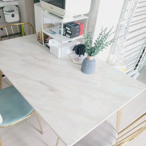 세라믹 식탁 & 골드 의자 세트