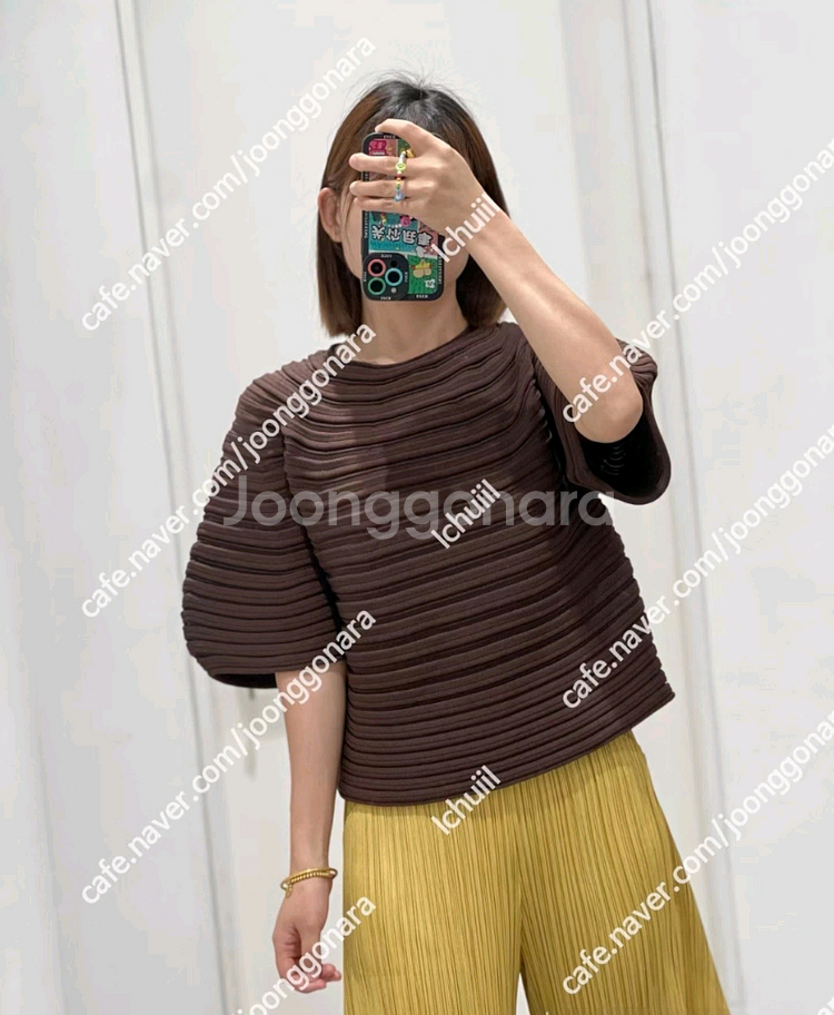 플리츠플리즈 머쉬룸 니트,씨커팬츠 베이지 ~--1