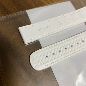 오메가 아쿠아테라 FKM 불소고무 러브스트랩 화이트