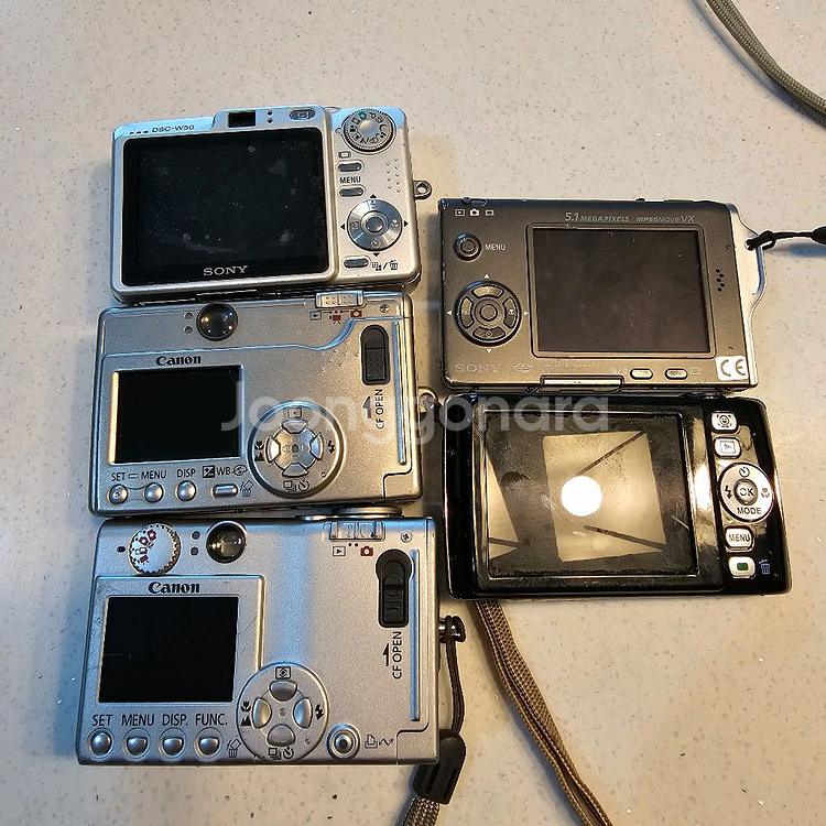 고장난디카 5개--1