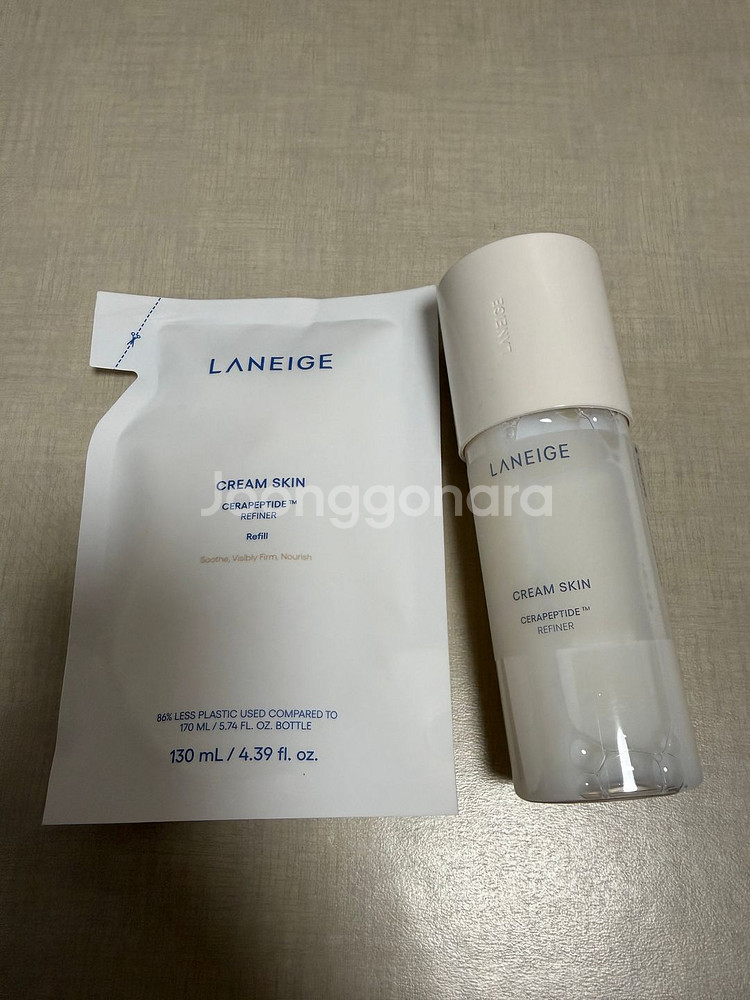 라네즈 크림 스킨 170ml+리필 130ml(새상품)--2