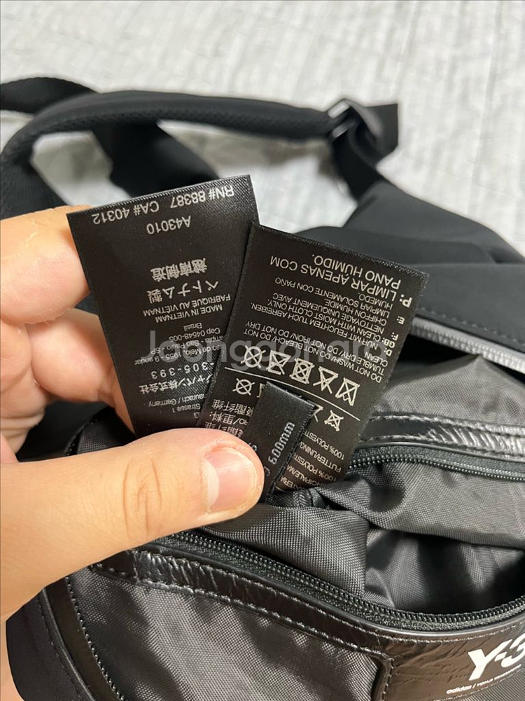 Y-3 요지야마모토 사이드 지퍼 백팩 블랙--7