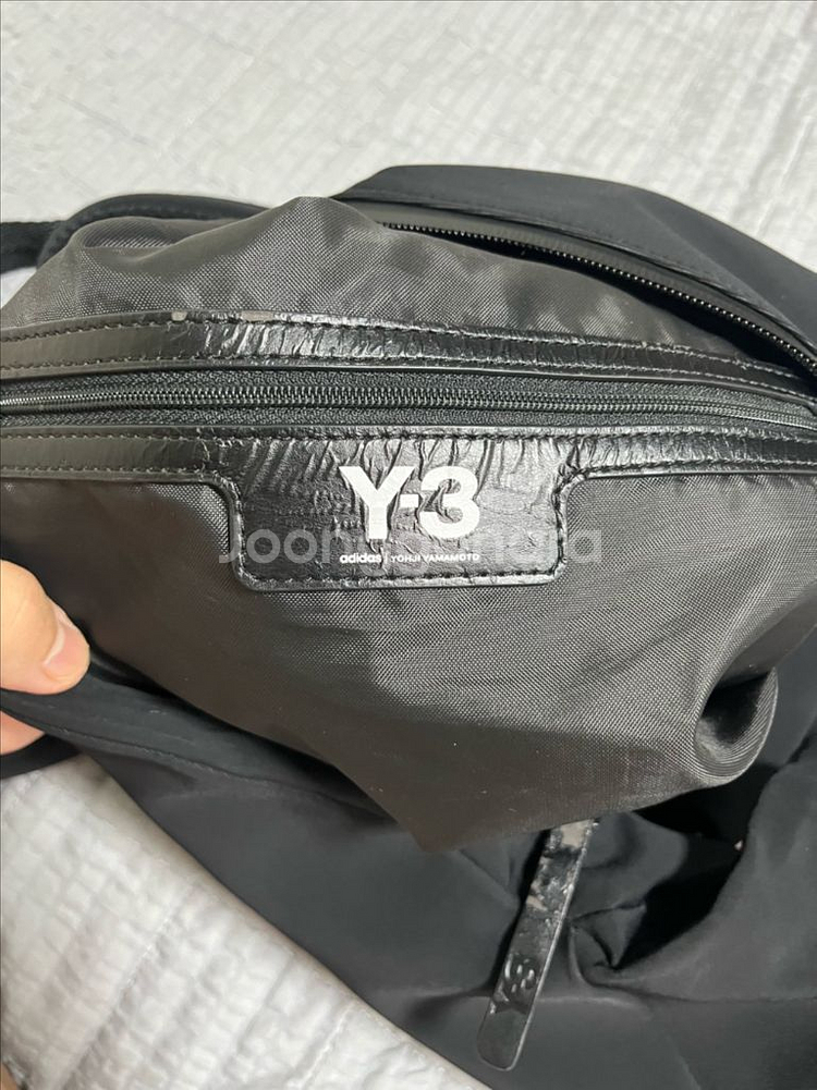 Y-3 요지야마모토 사이드 지퍼 백팩 블랙--5
