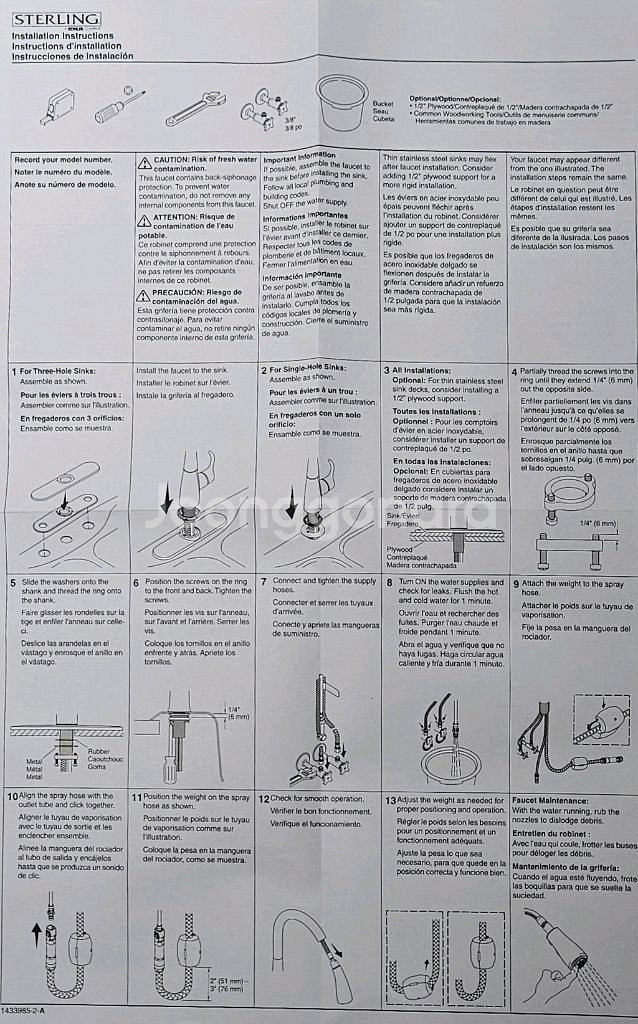 새제품) 콜러(kohler) 스털링 주방 거위목 수전--6