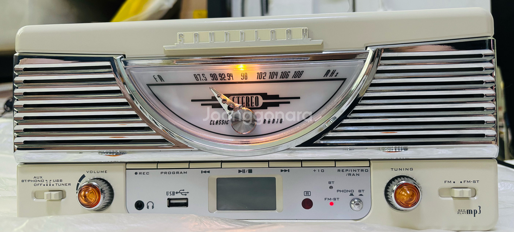 사운드룩 SLT-7080BT 턴테이블 블루투스 FM 등--0
