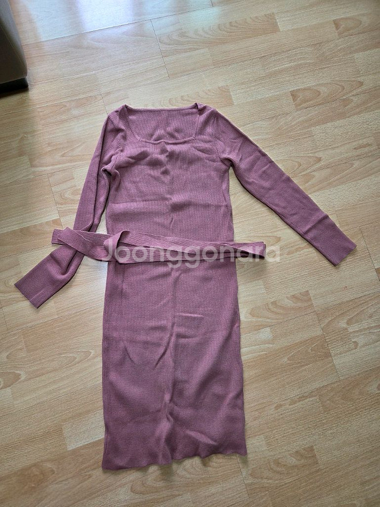 시에 더실루엣 투웨이 니트 원피스 말린장미컬러--4