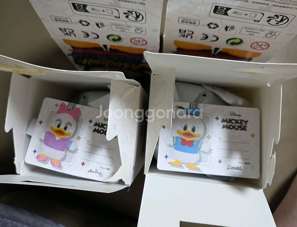 팝마트 미키패밀리 데이지 도날드덕 일괄 인형비닐 미개봉--0