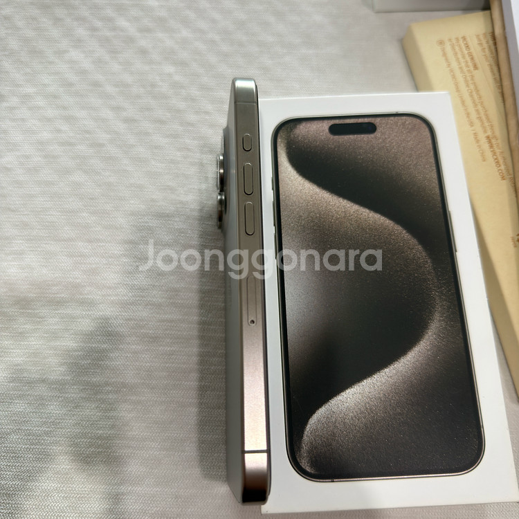 아이폰15프로 공기계 S급 네추럴티타늄 128GB--3