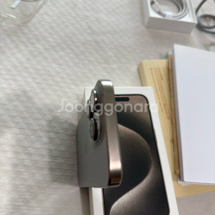 아이폰15프로 공기계 S급 네추럴티타늄 128GB--5