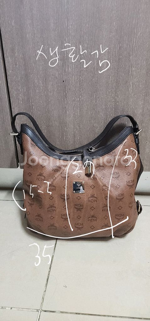 MCM 브라운 비세토스 호보숄더백--9