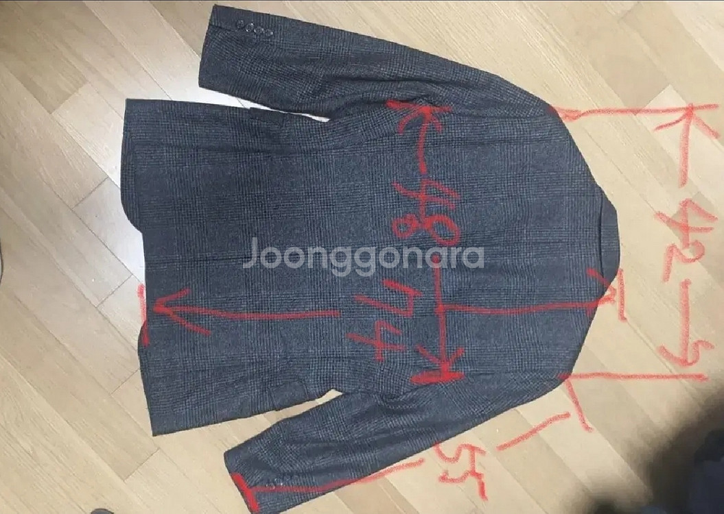폴로 글렌체크 그레이 36S(95정사이즈) 팝니다.--1