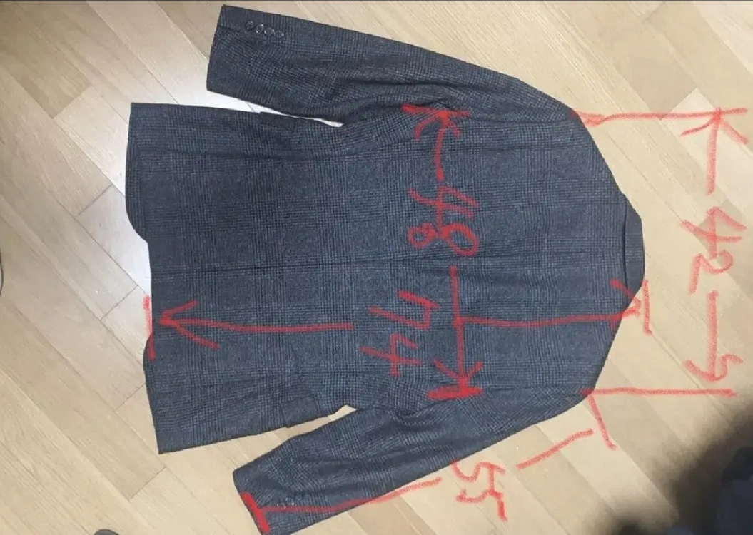 폴로 글렌체크 그레이 36S(95정사이즈) 팝니다.--1