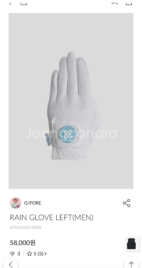 G/FORE 지포어 남성 골프 장갑 새상품 M--4