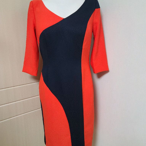 이나연 원피스 다홍빛네이비 홀복