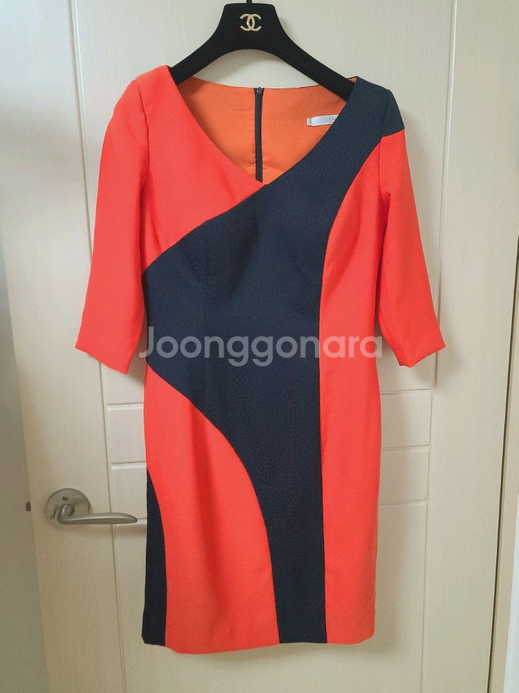 이나연 원피스 다홍빛네이비 홀복--3