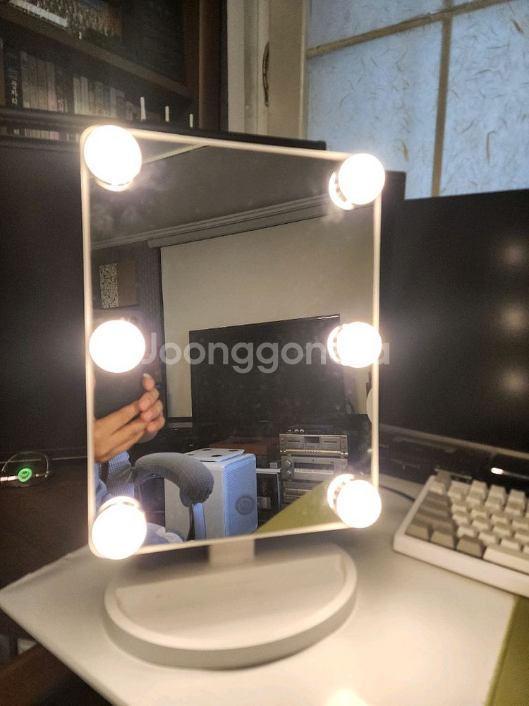 12인치 탁상 LED 화장거울--0