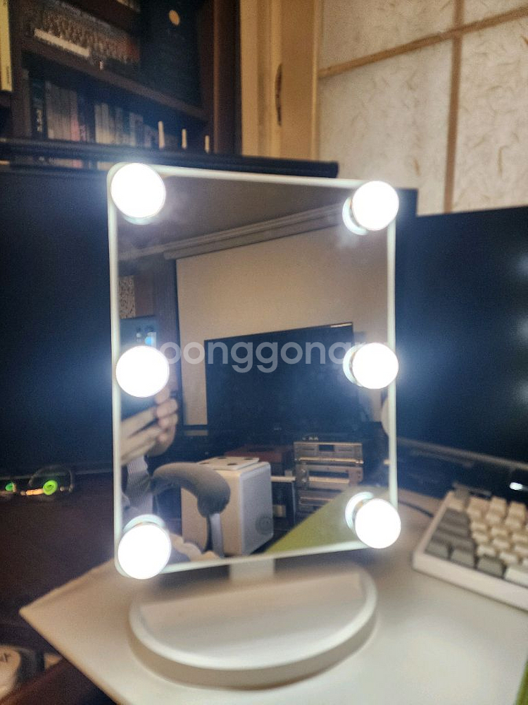 12인치 탁상 LED 화장거울--1