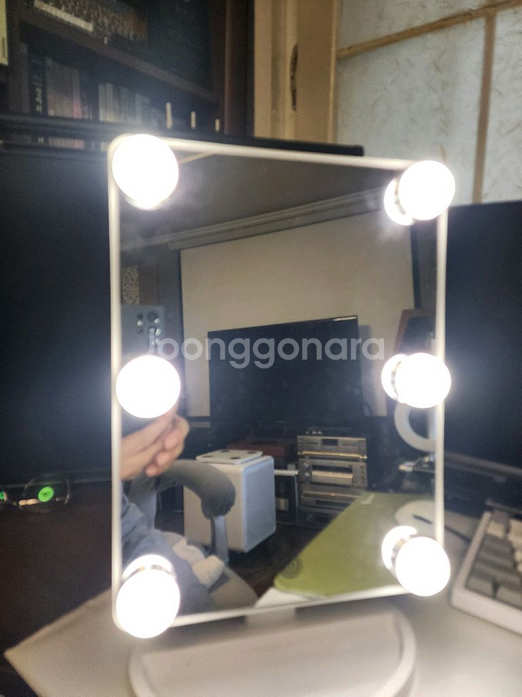 12인치 탁상 LED 화장거울--2