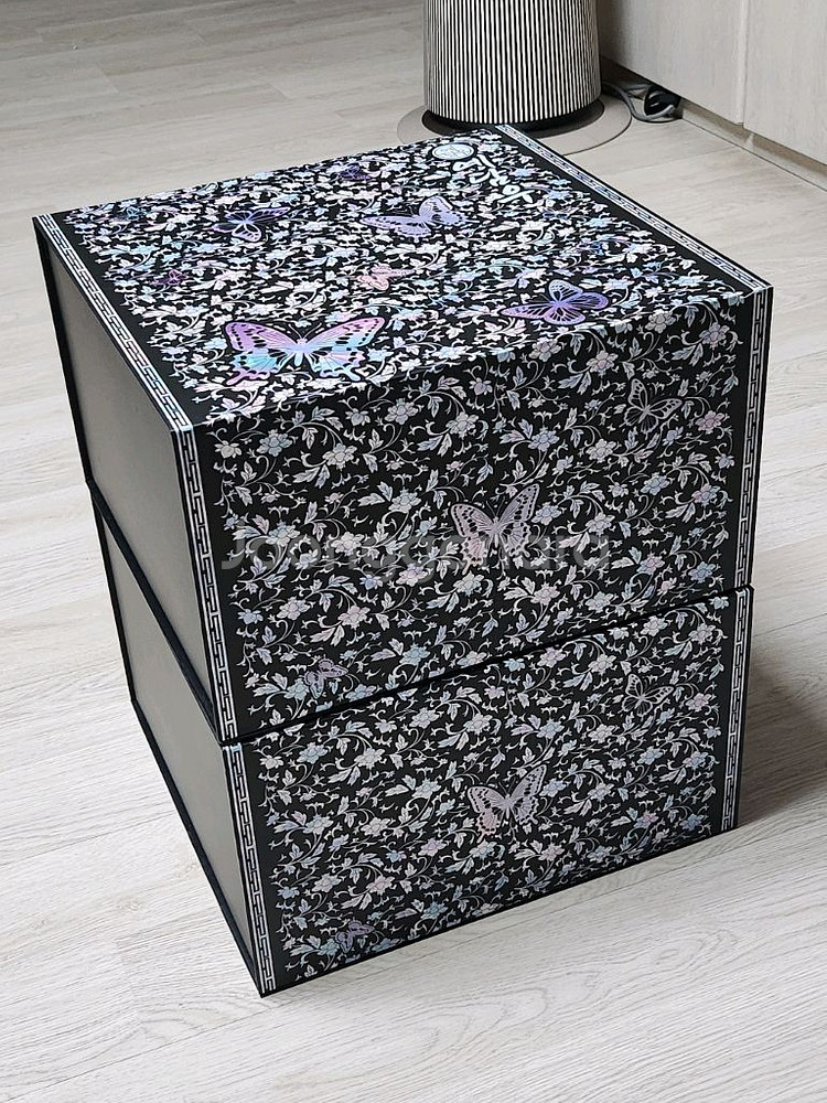 나전칠기 무늬 종이박스/선물박스/보관함--2