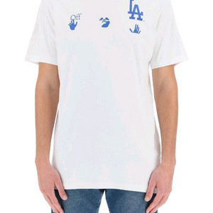 오프화이트 x MLB LA 다저스 반팔 티셔츠 XL