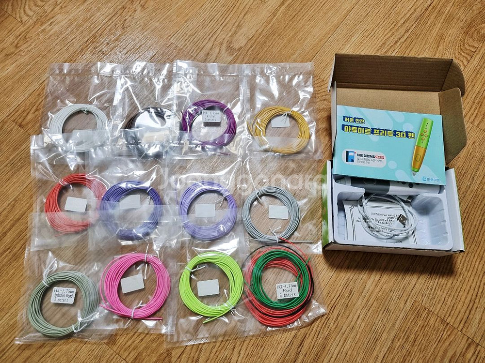 마루미르 저온 3D펜 +필라멘트11종--0