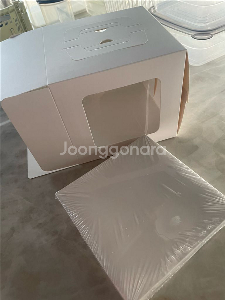 앞열림 조각케이크 상자 미니케이크 케익받침 포장 상자--2