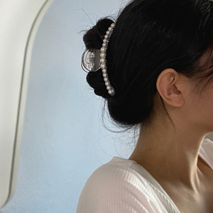 (새상품)진주 아크릴 투명 집게핀 23개 (사은품 추천