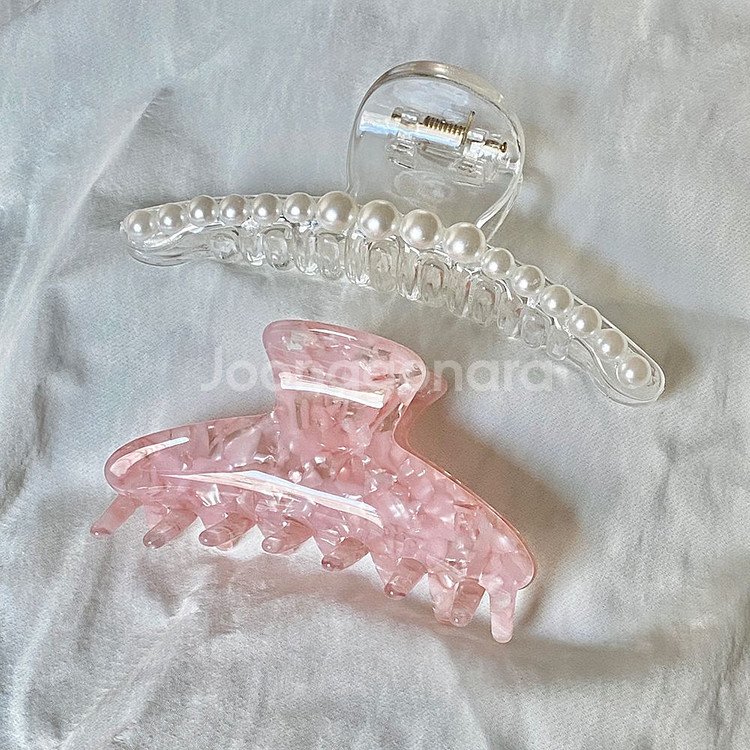 (새상품)진주 아크릴 투명 집게핀 23개 (사은품 추천--1