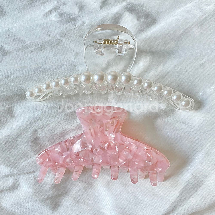 (새상품)고퀄 핑크 셀룰로오스 집게핀 14개 일괄판매--0