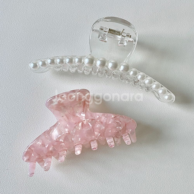 (새상품)고퀄 핑크 셀룰로오스 집게핀 14개 일괄판매--1