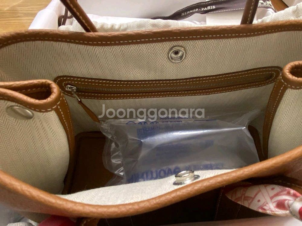 에르메스 가든파티30 네곤다 팔라듐 골드--2