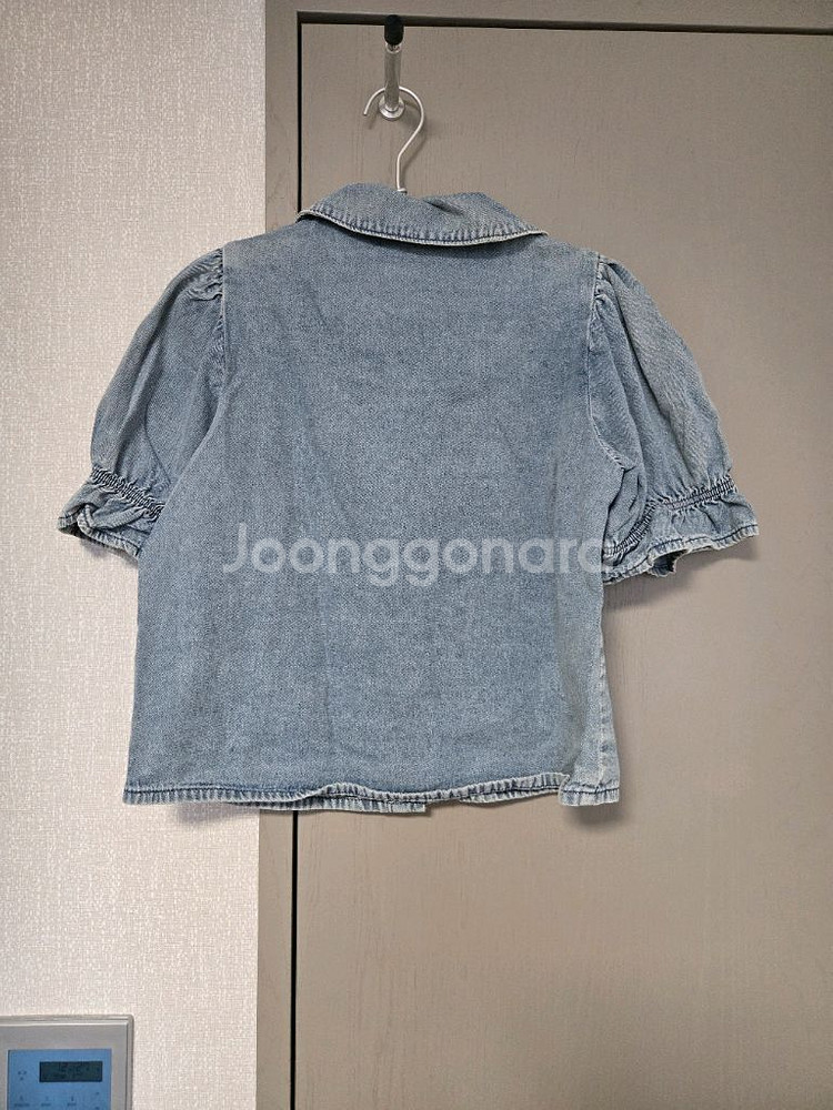제이엘프 제작 데님 블라우스 /스퀘어넥 긴팔티셔츠--2