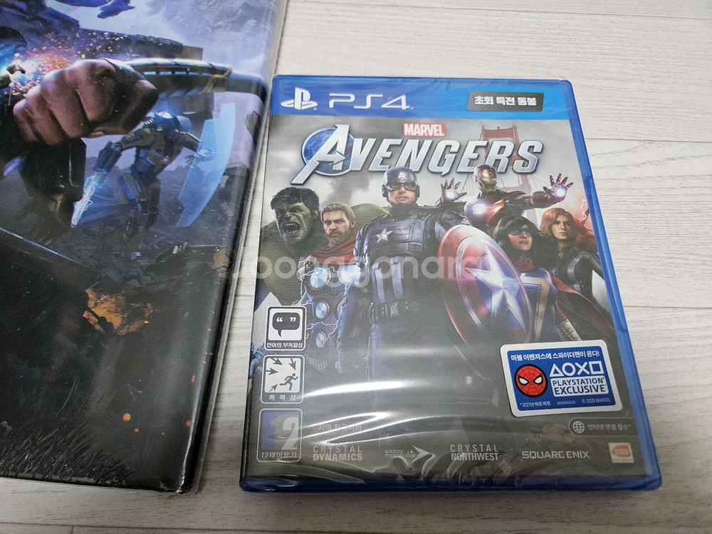 모두 미개봉) 마블 어벤져스 PS4 게임과 아트북--5