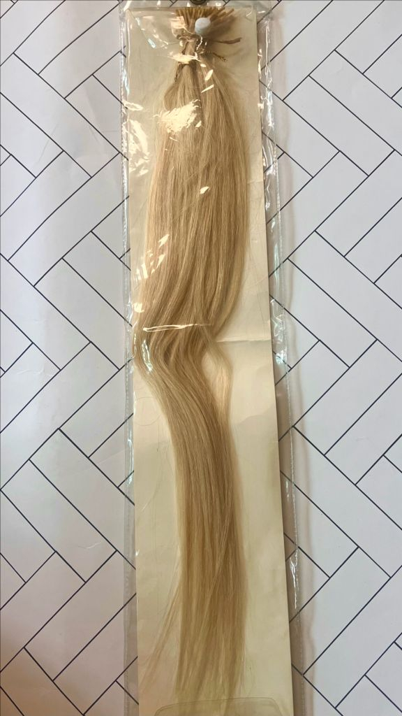 (미사용) 백금발 특수컬러 케라틴 붙임머리 천연인모--7