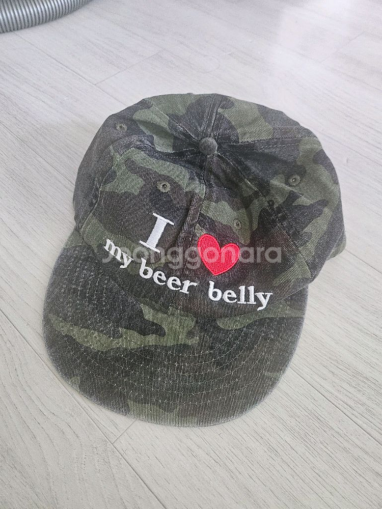 밀리터리 카모 레터링 빈티지 볼캡 모자--0