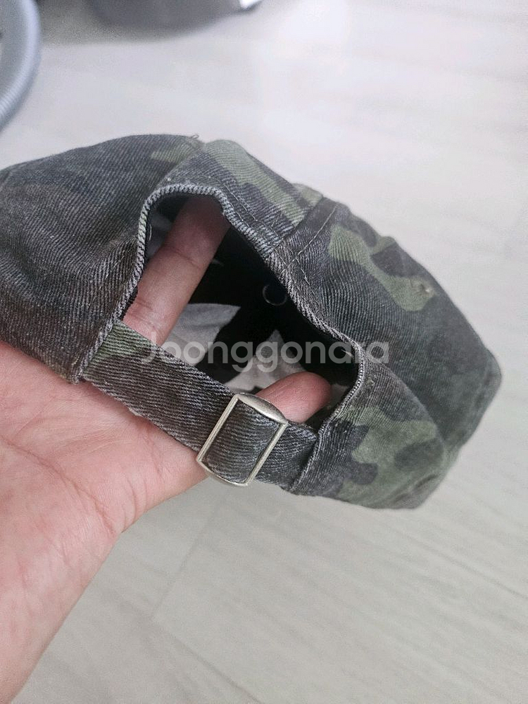 밀리터리 카모 레터링 빈티지 볼캡 모자--1