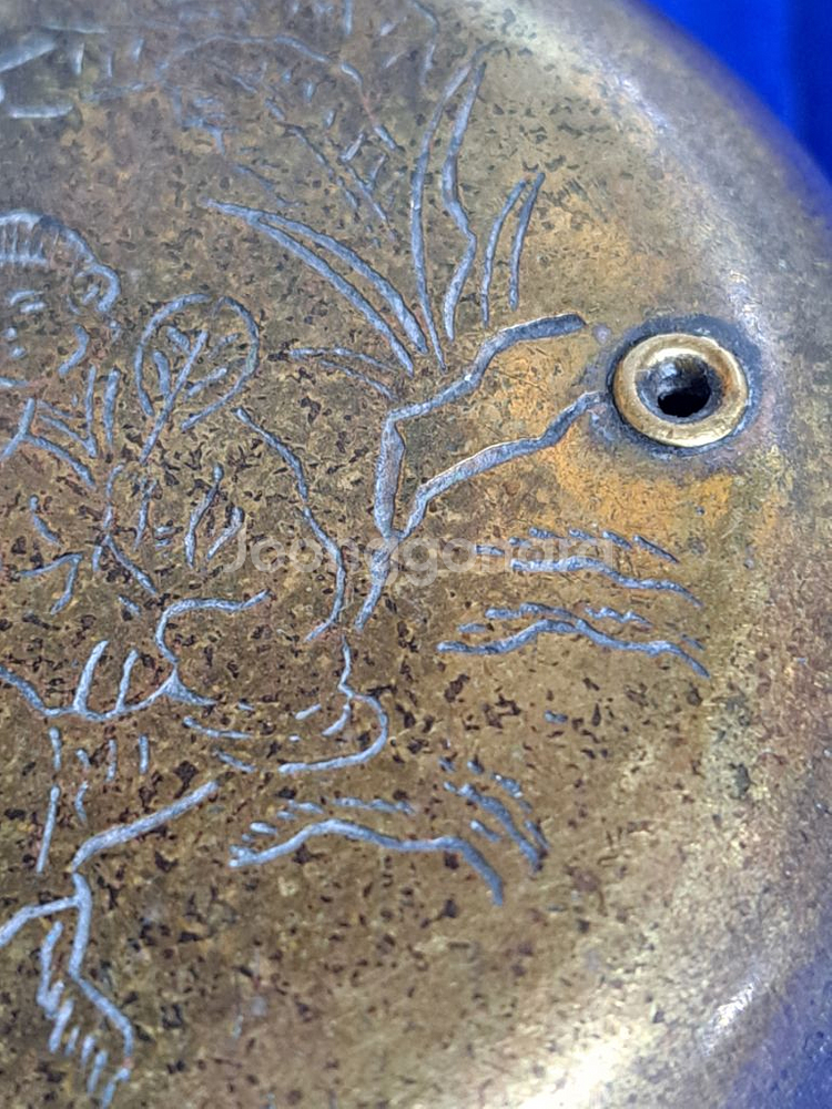 동 브론즈 연적. 문방사우. 서예.--3