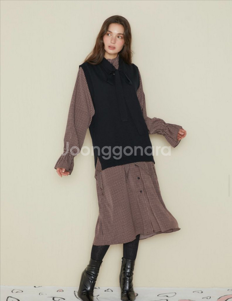 카티아조 블랙레이블 럭셔리 울 베스트 시크 블랙(38)--1