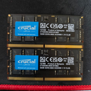 크루셜 ddr5 5600 메모리 램 32gb x2