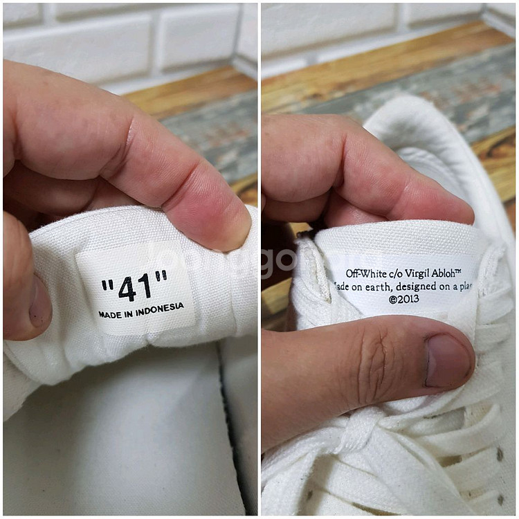 [41/260/정품] 오프화이트 애로우 캔버스 스니커즈--8