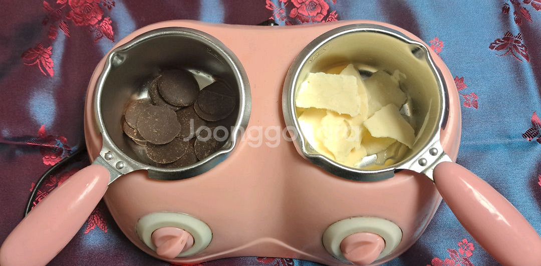 초코 과자 간식 쿠킹 2구 중탕기--3