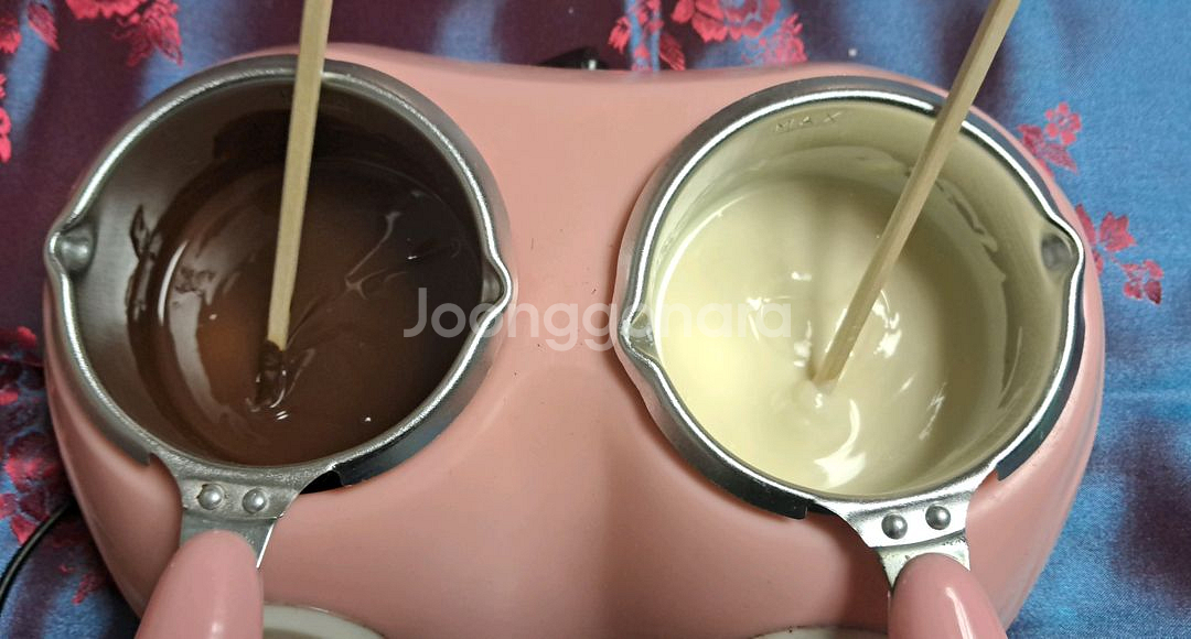 초코 과자 간식 쿠킹 2구 중탕기--4