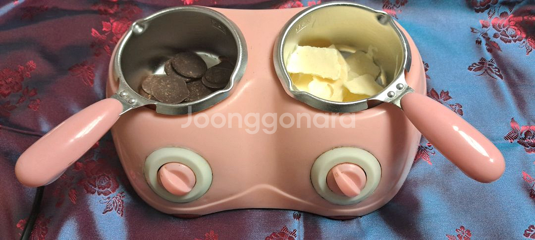 초코 과자 간식 쿠킹 2구 중탕기--1