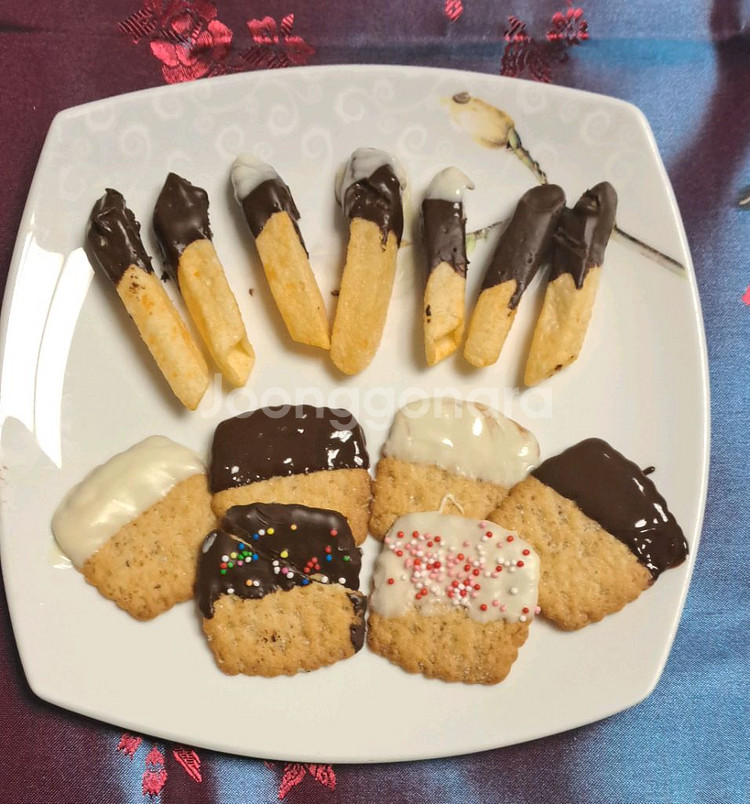 초코 과자 간식 쿠킹 2구 중탕기--5