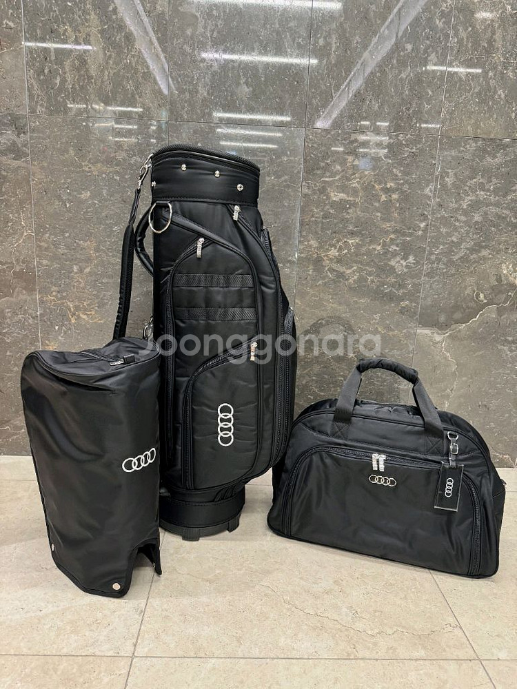 아우디 경량 골프백 세트 블랙 새상품 판매 (캐디백--3
