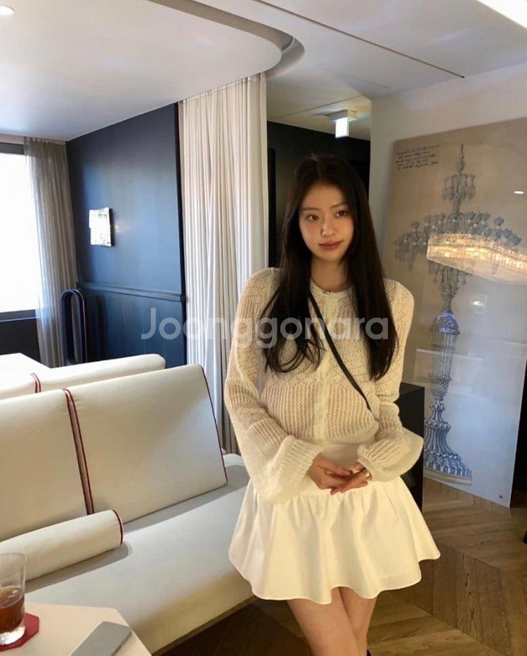 르플레인 벨 키드모헤어 가디건--0